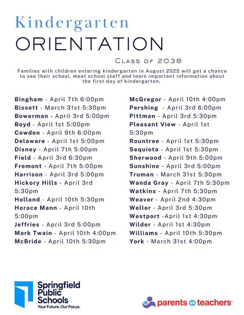 Kindergarten Orientation